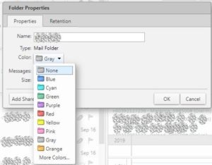 Zimbra Folder Color Change